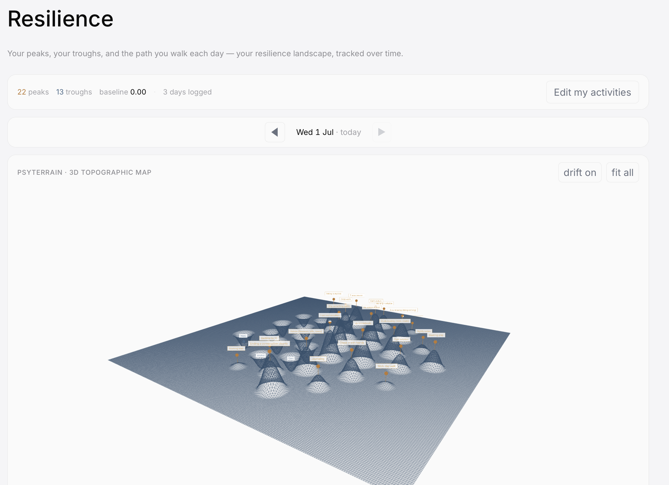 Mind module screenshot